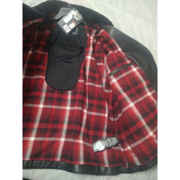 Harley Davidson Leather Detachable Faux Fur Mens Jacket Nwt 4x Black Y2K... - Picture 15 of 16
